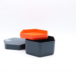 Lunchbox rouge corail & gris